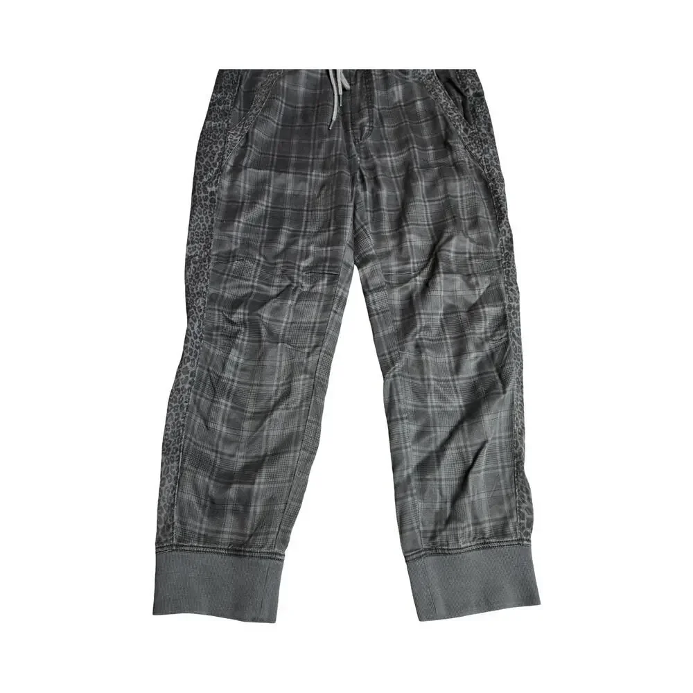 Anthropologie Gray Plaid Jogger Pants Size: M‎